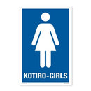 Te Reo Safety Sign Kotiro - Girls  Pvc 150mm X 250mm