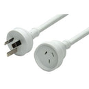 Dynamix 2m 240v 10a Standard Duty Power Extension Lead White