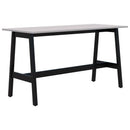 Modella II Leaner Angled Leg 1500x800 Silver Top Black Frame