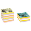 Olympic Memo Cube Refill Small Half Size Assorted Colours