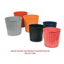 Fluteline Waste Paper Bin Round Steel 15L Black