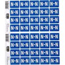 Filecorp C-Ezi Lateral File Labels Alpha Letter N 24 x 31mm Blue Sheet 40