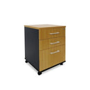 Delta Mobile 3 Drawer Locking 476Wx685Hmm Beech / Charcoal
