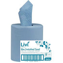 Livi Essentials 3453 Centre Feed Towel 2 Ply 180m Per Roll Blue Case 6