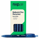 NXP Ballpoint Pen Retractable Recycled 1.0mm Blue Pack 10