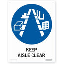 Sign - Keep Aisle Clear 230 X 300 Each