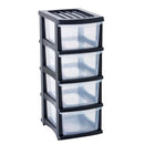 Taurus Storage Organiser 4 Drawer Grey