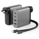 Alogic 4x100 Rapid Power 4 Port 100w Gan Charger Space Grey