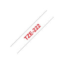 Brother P-Touch Labelling Tape Laminating TZe-222 9mm x 8m Red On White