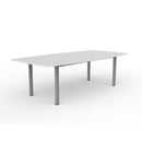Cubit Boardroom Table 2400x1200 White / Silver