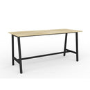 Cubit Bar Leaner 2200wx900d Atlantic Oak Top/black Frame