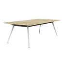 Team Boardroom Table 2400W x 1200D Oak / White