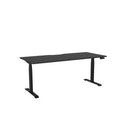 Haven Electric Single Sided Desk 1800x800 Black Top Scallop Black Frame