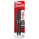 Sharpie S-Gel Pen Metal Barrel Black Pack 2