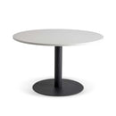 Lunar Table 1200Dia White Top Black Base