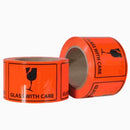 Rip Stick Label Glass W/ Care PVC S4030660 72x100mm Orange Roll 660