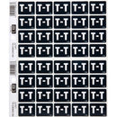 Filecorp C-Ezi Lateral File Labels Alpha Letter T 24 x 31mm Navy Sheet 40