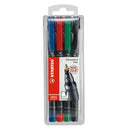 Stabilo 842P Overhead Projection Pen Permanent Fine Assorted Colours Set 4