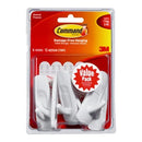 3M Command Hook 17001 Medium 1kg White Pack 6