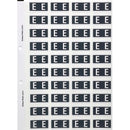 Filecorp ColourFind Lateral File Labels Alpha Letter E 25 x 42mm GreySheet 40