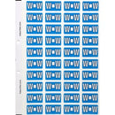 Filecorp ColourFind Lateral File Labels Alpha Letter W 25 x 42mm BlueSheet 40