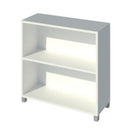 Bookcase 2 Tier 800Wx300Dmm White