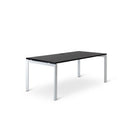 Novah Straight Desk 1200Wx600Dmm Black Woodgrain Top / White Frame