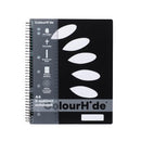 Colourhide Spiral Notebook 5 Subject A4 250 Pages Black