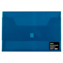 OKin Document Wallet Polypropylene Hook And Loop Closure Foolscap Blue