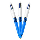 BIC 4 Colour Ballpoint Pen Retractable Grip Medium 1.0mm Standard Colours