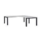 Novah Corner Desk 1500Wx1500Wx700Dmm White Top / Black Frame