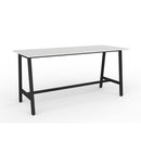 Cubit Bar Leaner 2200wx900d White Top/black Frame