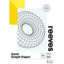 Reeves Graph Paper Pad 2mm FSC Mix Credit A4 70gsm 40 Sheets