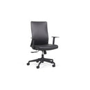 Blade Task Chair High Back Synchro Genuine Leather Black Unassembled