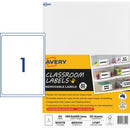 Avery Labels Classroom Removable Laser Inkjet 983000 / L7167 199.6 x 289.1mm 1 Per Sheet Pack 20