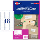 Avery Address Labels Sure Feed Laser Printer 952001 / L7161 63.5 x 46.6mm 18 Per Sheet Pack 360