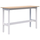 Modella II Narrow Leaner 1800x600 refined Oak Top White Frame