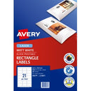 Avery Labels Laser Printer 959774 / L7160CL 63.5 x 38.1mm 21 Per SheetMatt White Pack 420