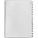 Indices Printed Numbers 1-15 A4 White Set 10