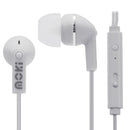Moki Noise Isolation Earbuds With Microphone & Control White