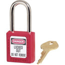 Master Lock Safety Padlock Steel Shackle Red