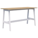 Modella II Leaner Angled Leg 1800x800 Classic Oak Top White Frame