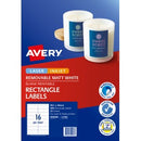 Avery Labels Removable Laser Inkjet 959048 / L7162REV 99.1 x 34mm 16 PerSheet Pack 400