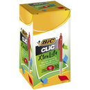BIC Clic Ballpoint Pen Retractable Medium 1.0mm Red Box 50