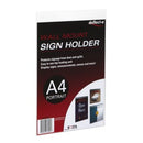 Deflecto Sign/Menu Holder Wall Mounted Portrait A4 Clear