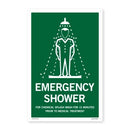 Safety Sign PVC 'Emergency Shower' 230 x 300mm
