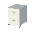 Zealand Mirage Mobile 1 File + 1 Drawer Locking 465(w)x500(d)x600(h)mm18mm Melamine Panel White