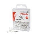 Esselte Push Pins Clear Pack 50