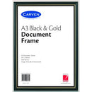 Carven Document Frame Wall Mount A3 Black Gold