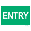 ENTRY Screenprinted Sign 340mm x 240mm